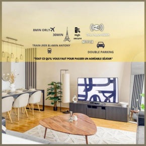 L'îlot Zen-ORLY airport 8min -Paris30min-Double Parking-highwifi -family and groupe-